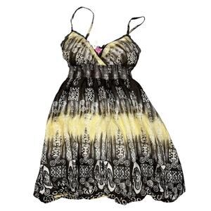 Y2K She's Cool Junior Womens Size L V-Neck Dress NWT